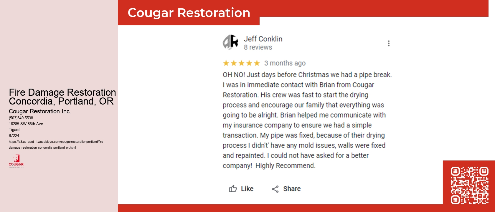 Fire Damage Restoration Concordia, Portland, OR