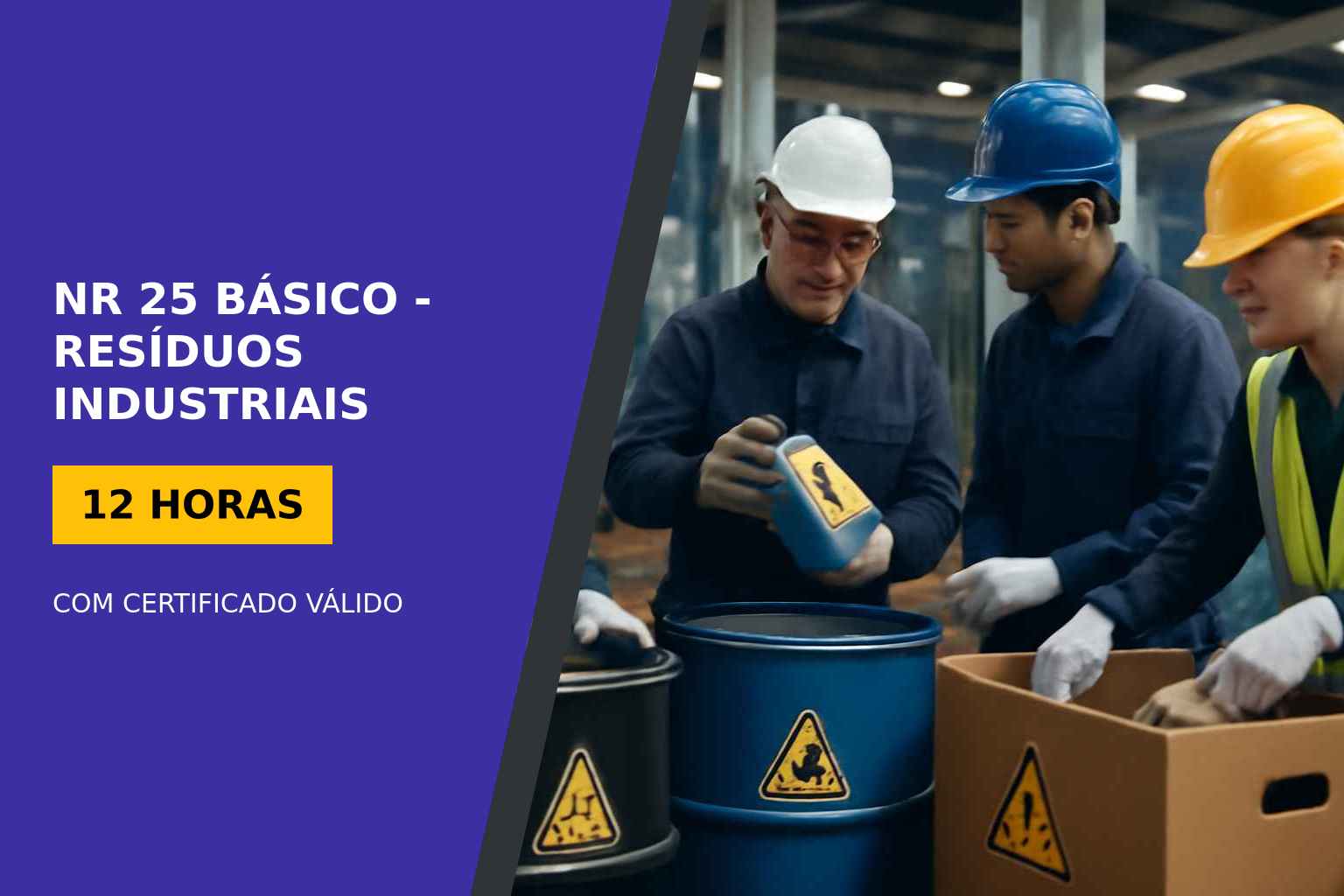 curso online gratuito de NR 25 Básico - Resíduos Industriais