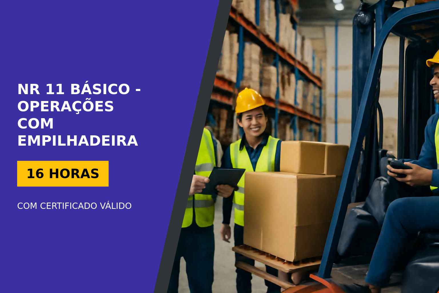 curso online gratuito de NR 11 Básico - Operações Com Empilhadeira