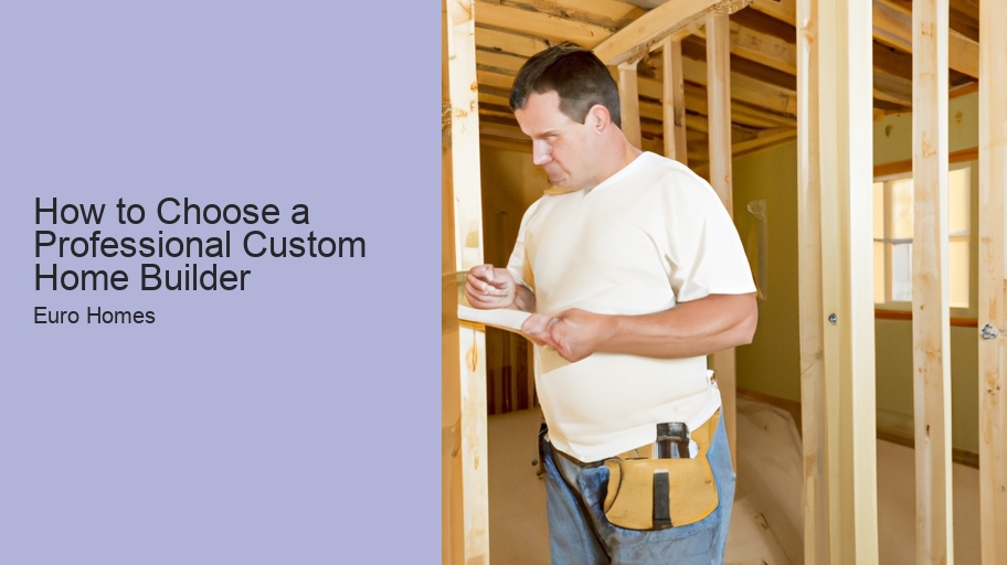 How to Choose a Professional Custom Home Builder 