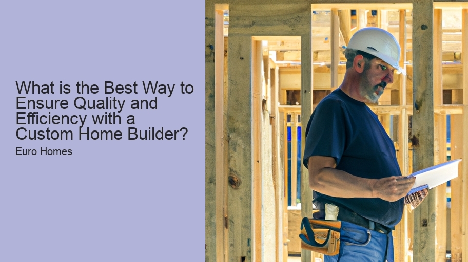 What is the Best Way to Ensure Quality and Efficiency with a Custom Home Builder? 