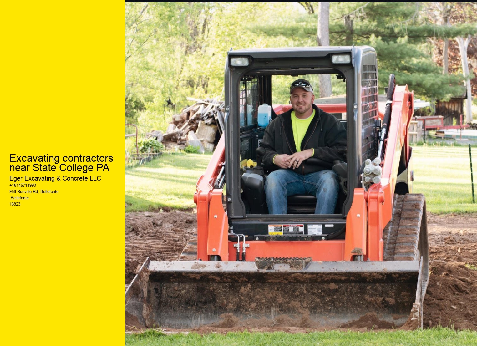 Excavating contractors near State College PA