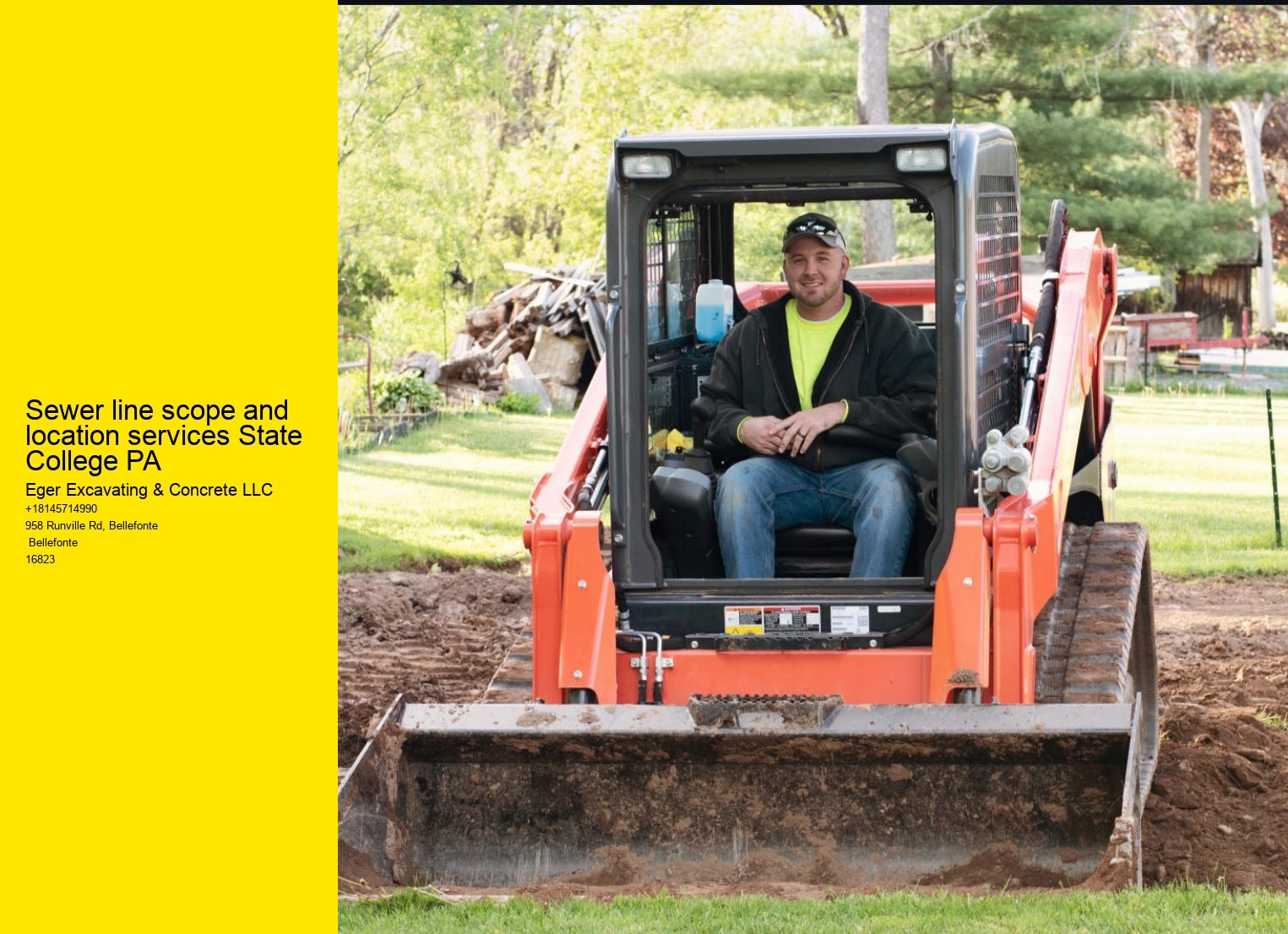 Sewer line scope and location services State College PA