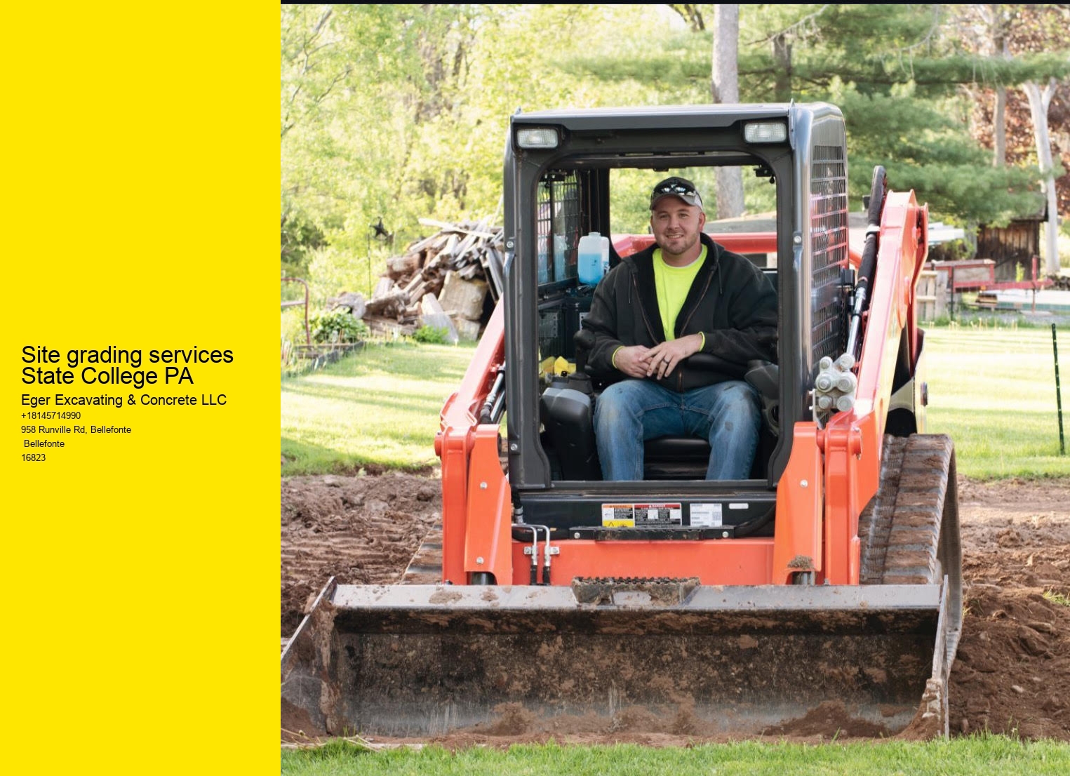 Site grading services State College PA
