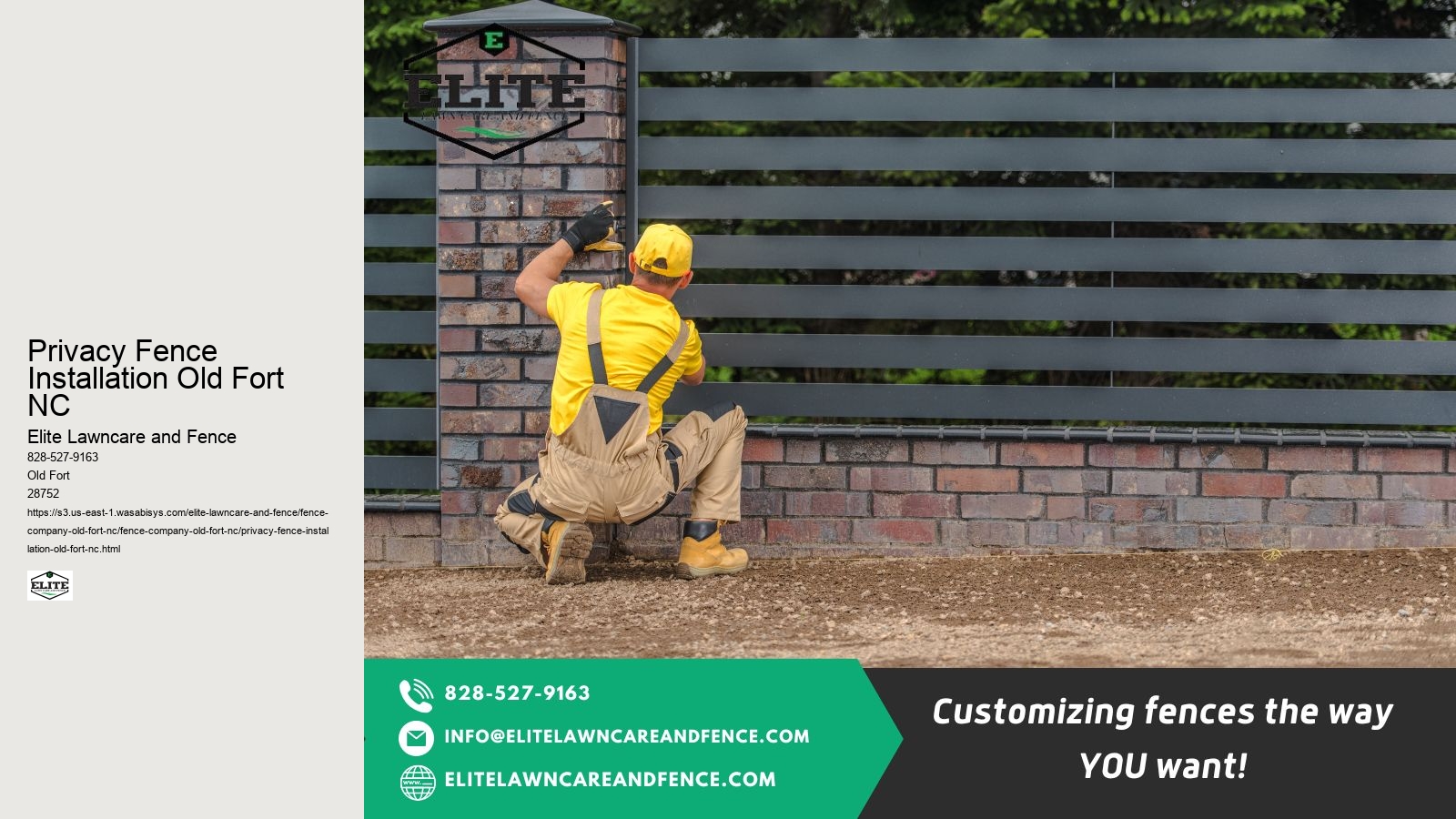 Privacy Fence Installation Old Fort NC