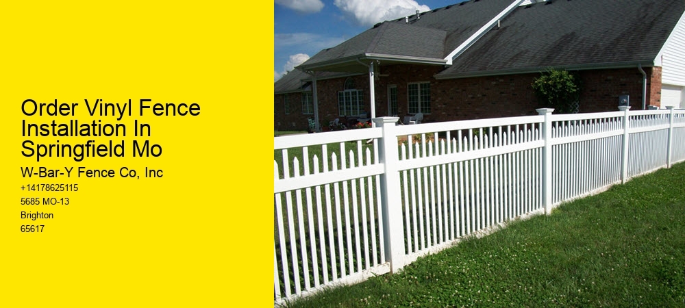 Order Vinyl Fence Installation In Springfield Mo