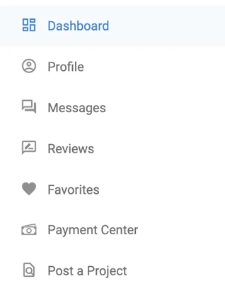 Receive bid tab menu on Drafting Marketplace.