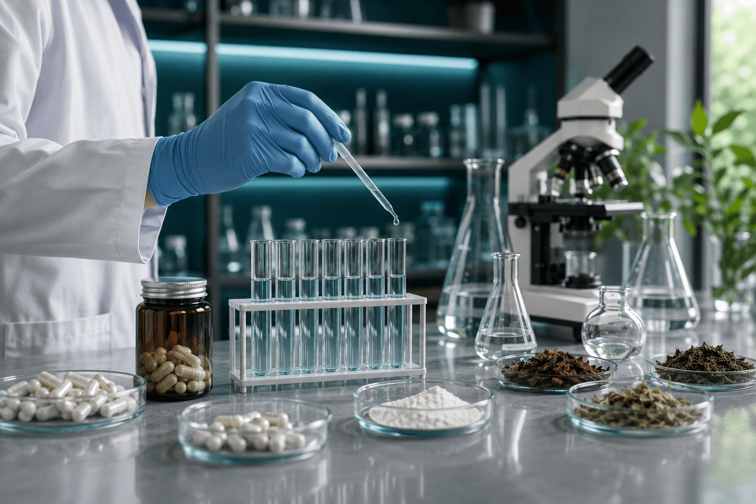 Independent third-party laboratory testing of supplement ingredients for purity and potency
