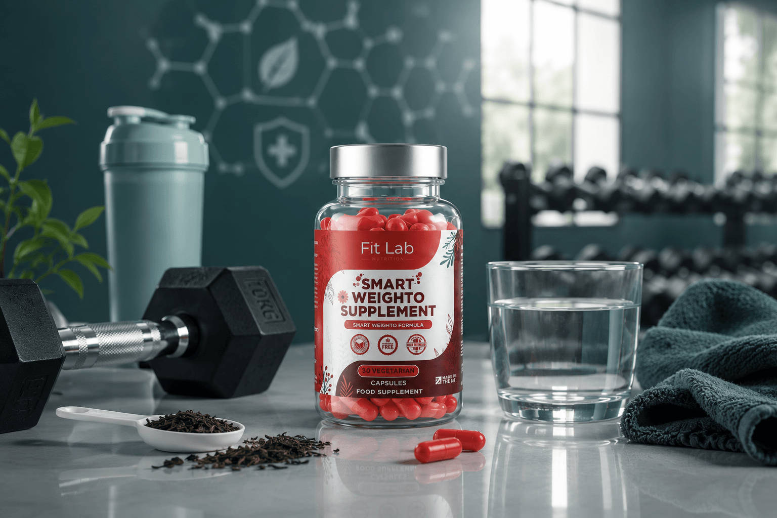 Smart Weighto energy and focus supplement bottle
