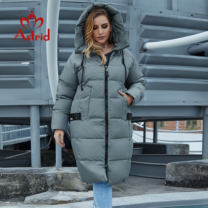 Aster D-Chaqueta de plumón para mujer, ropa holgada de calidad con capucha, abrigo de talla grande, estilo de moda, AR-7038, invierno, 2022