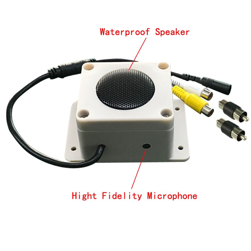 Altavoz con micrófono en 1, dispositivo para cámara de seguridad al aire libre, impermeable, para cámara IP, grabación de Audio, interfono de Radio bidireccional