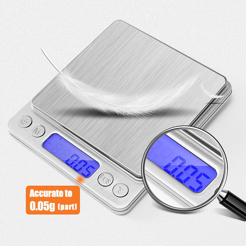 Báscula electrónica Digital para cocina, balanza de bolsillo de precisión para alimentos, joyería Postal, 0,1g/0,01g