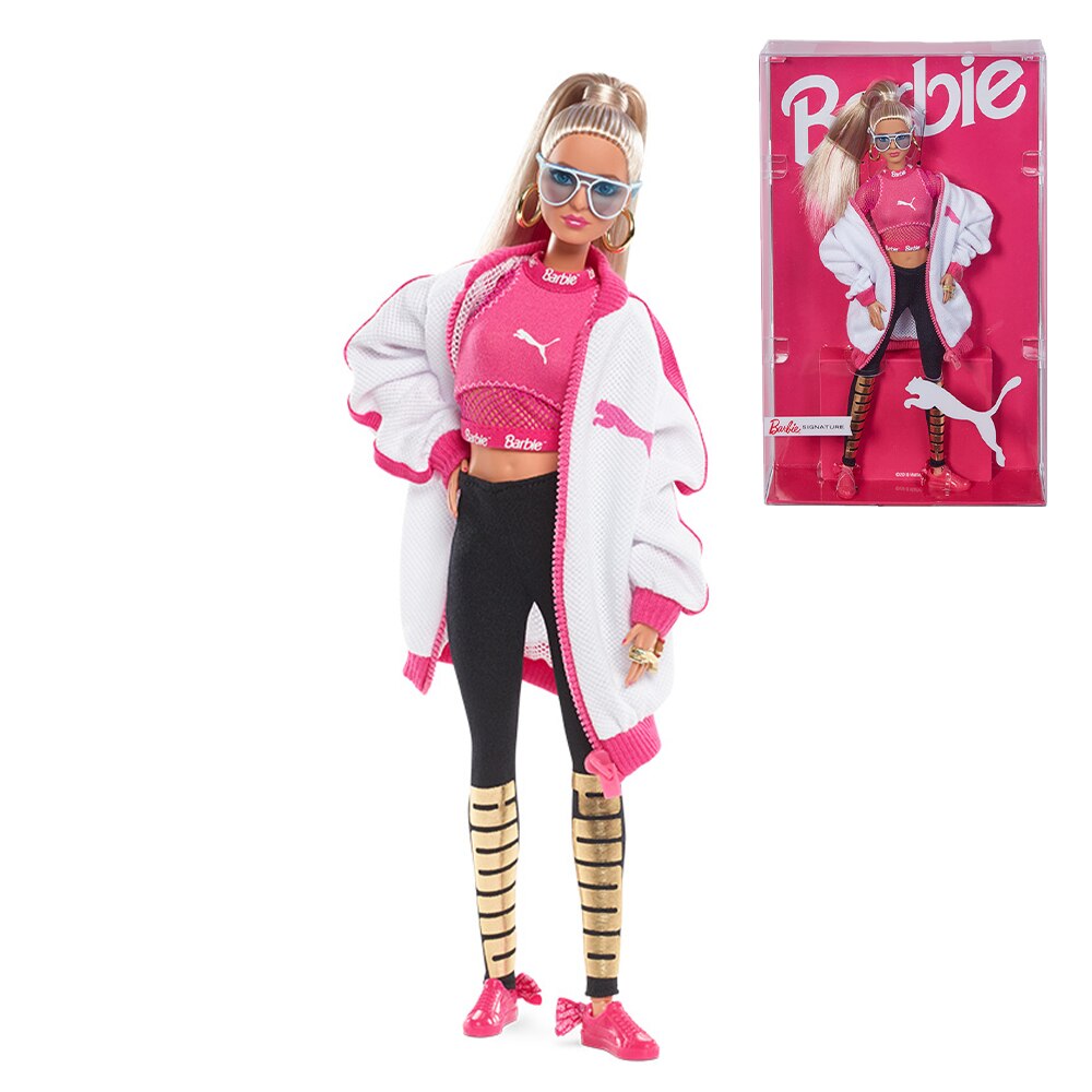 Barbie-juguetes deportivos de moda para niñas, colección de muñecas clásicas con nombre articulado de Puma Pop, 60 ° aniversario, regalo, DWF59, 2023