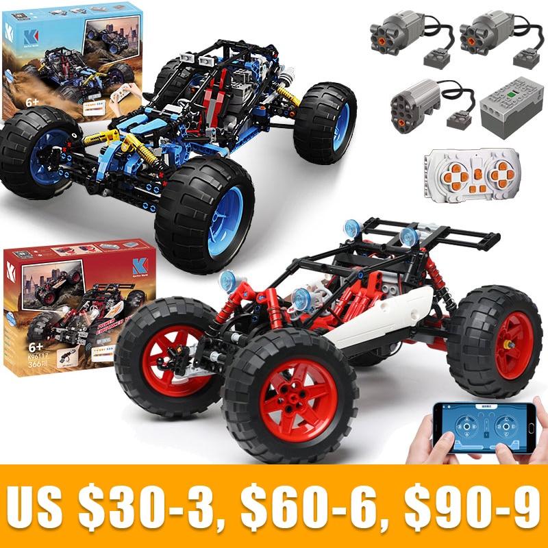 Bloques de construcción, Moter Power para niños, juguete de ladrillos para armar coche con Control remoto, serie Moter Power, ideal para regalo, código K96116