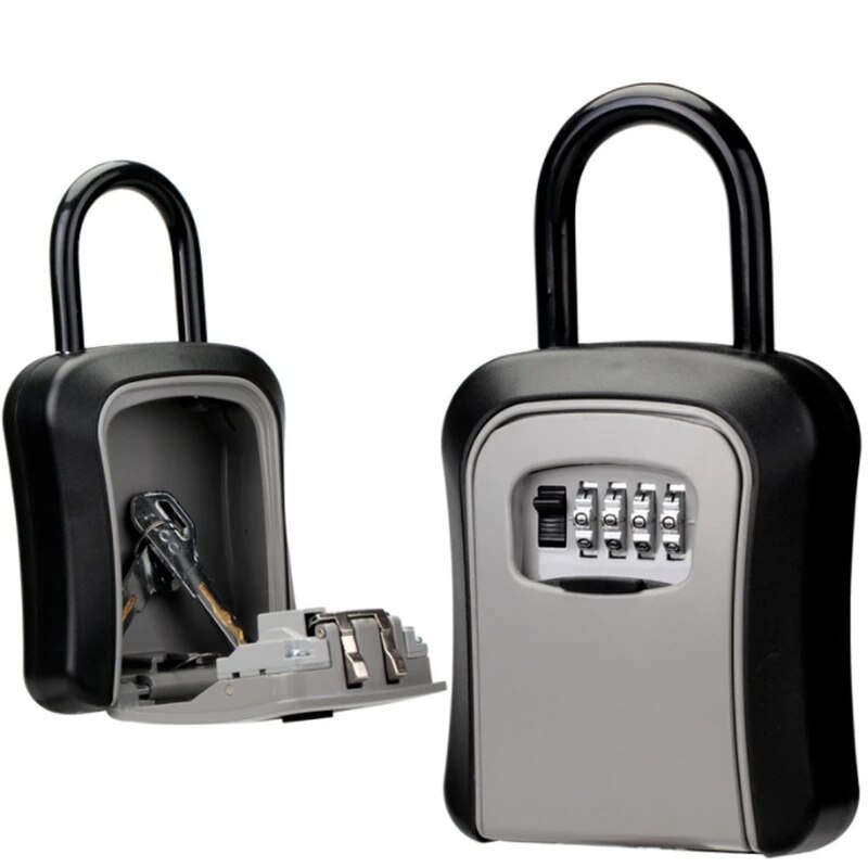 Caja de seguridad con contraseña de Metal para exteriores, caja de bloqueo de llave, caja de código de llave de decoración, caja de bloqueo de almacenamiento de llaves montada en la pared