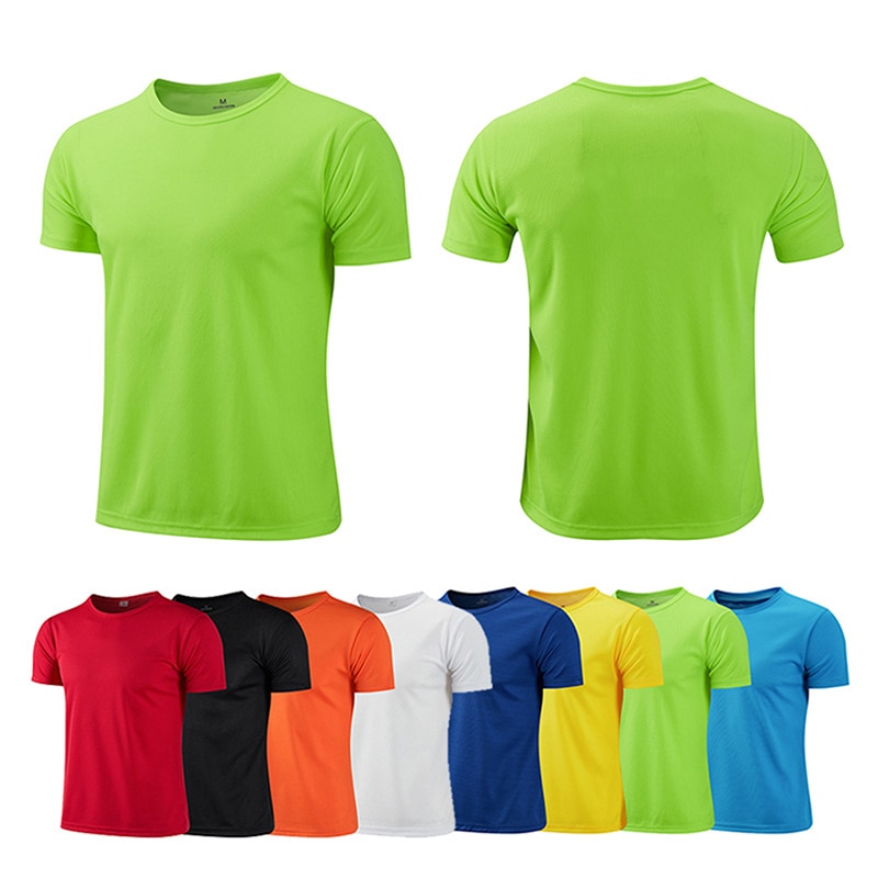 Camiseta deportiva de cuello redondo de secado rápido para hombre, camisetas de gimnasio, camisa de Fitness, camiseta para correr, ropa deportiva transpirable, servicio de clase