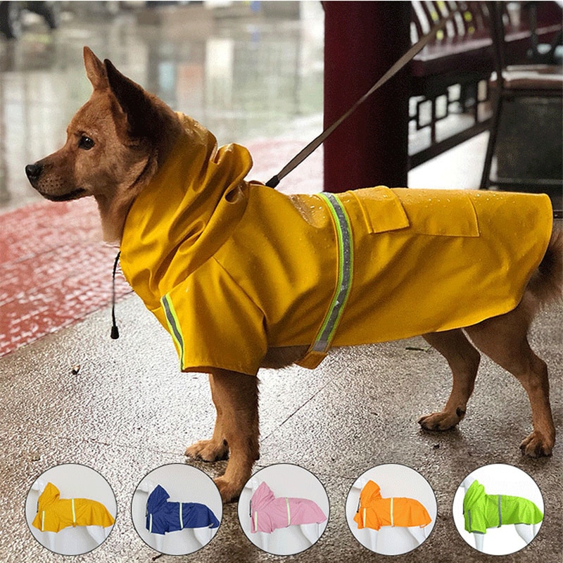 Impermeables reflectantes para perros pequeños y grandes, chaqueta impermeable, ropa transpirable para cachorros, para exteriores, a la moda, S-5XL
