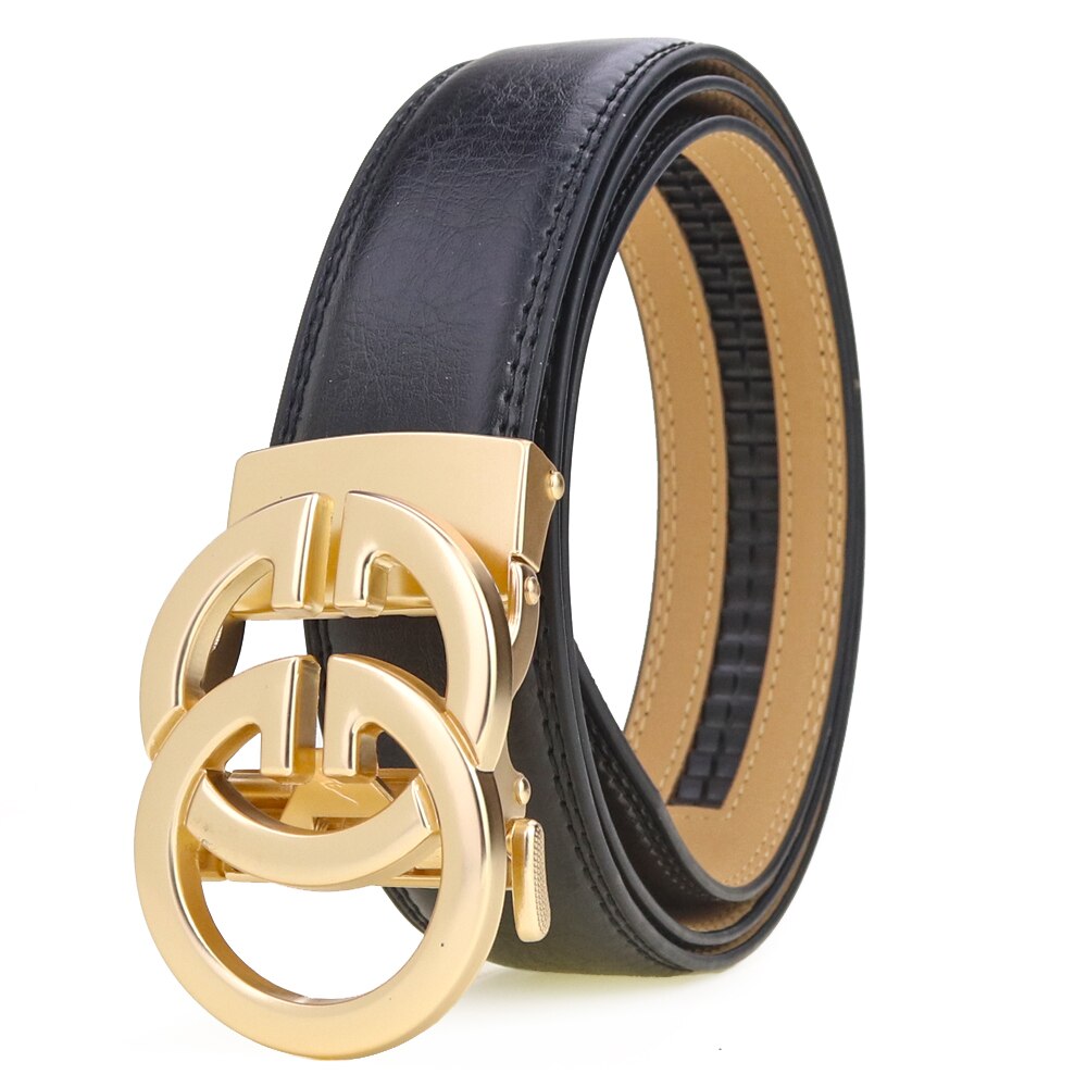 Cinturón de cuero para hombre y mujer, correa de vestir de cuero, de marca de diseñador Vintage