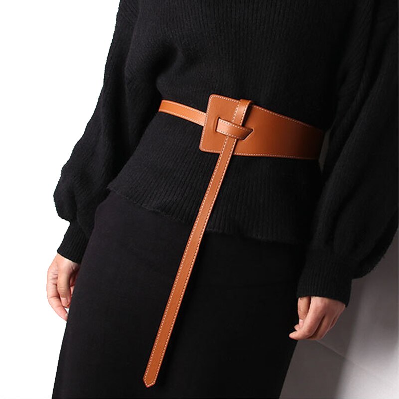 Cinturón de diseño de corsé ancho para mujer, cinturilla Obi, cinturones de lazo Vintage, decoración de abrigo, novedad de 2023
