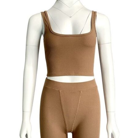 brown-shorts-set