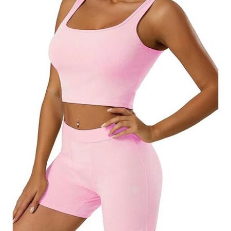 pink-shorts-set