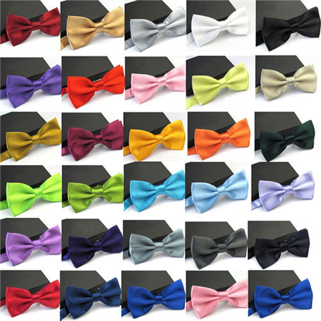 Corbata de esmoquin clásica para hombre, pajarita para fiesta de boda, lazo, 30 colores sólidos, venta, 1 unidad