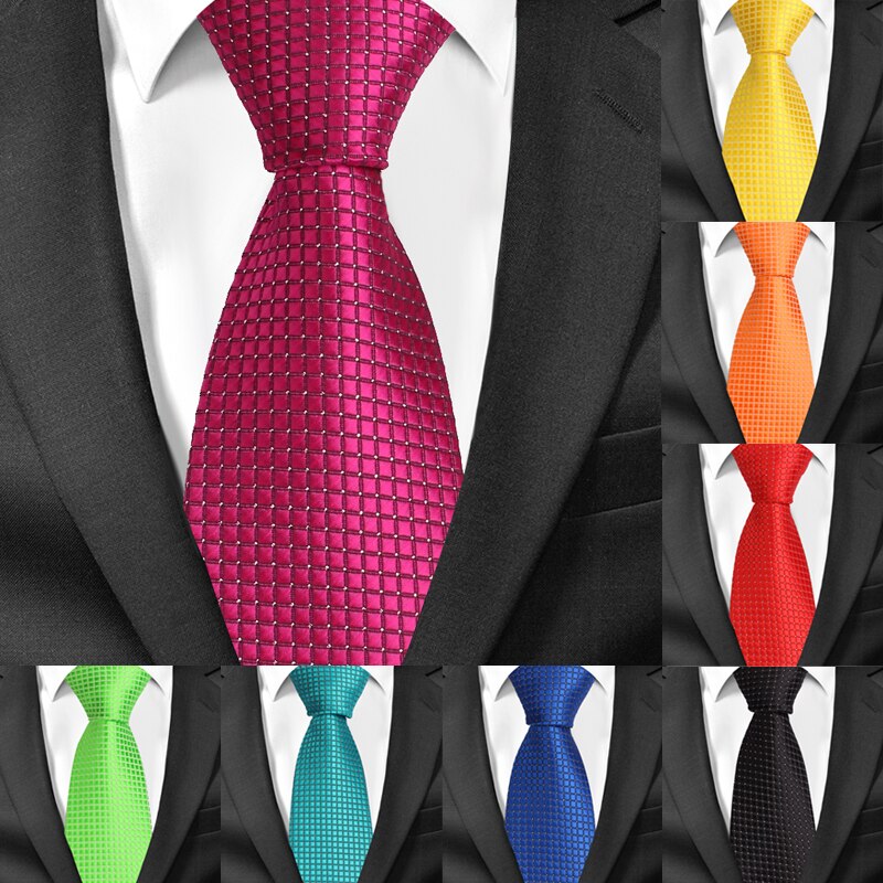 Corbata clásicas a cuadros para hombre, trajes informales, corbata a rayas azules, corbata para negocios, boda, 8cm de ancho