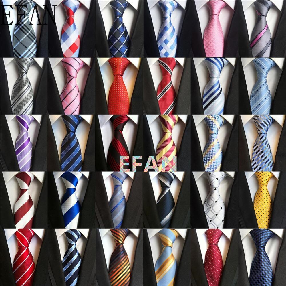 Corbatas clásicas tipo seda 100% para hombre, corbatas para el cuello de 8cm a rayas a cuadros para hombres, corbatas formales para negocios, de lujo para bodas y fiestas, corbatas
