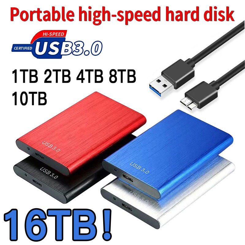 Disco duro externo portátil de estado sólido de alta velocidad, 1TB SSD, 2TB, USB3.0, interfaz de 500GB, disco duro móvil para portátil y Mac Original
