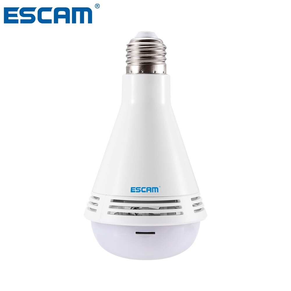 ESCAM-cámara de seguridad IP QP137, WiFi, 2MP, HD, 1080P, 360 grados, altavoz panorámico, Bluetooth, Bombilla