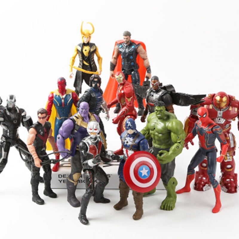 Figura de acción de superhéroes de Los Vengadores de Marvel 3, juguete de Infinity War, a elegir Capitán América, Iron Man, Thanos, Hulk, Thor