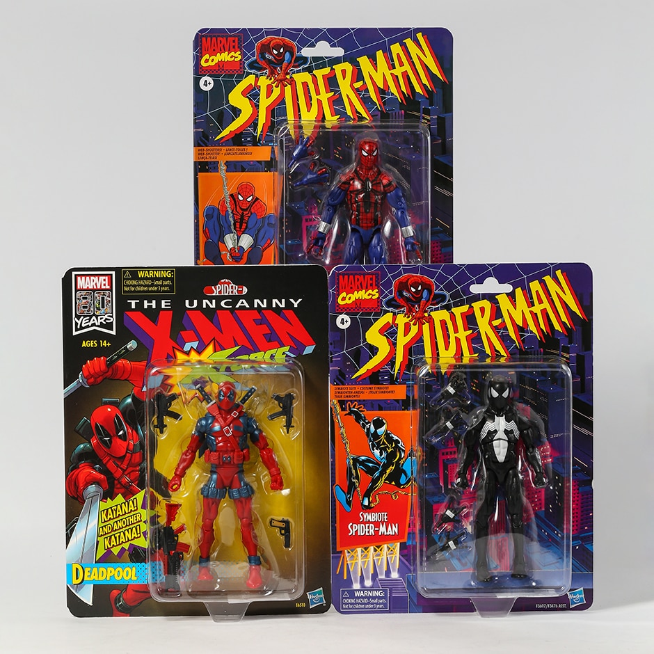Figura de acción de Marvel Legends, Spiderman de 6 pulgadas, Ben Reilly, Symbiote, Retro