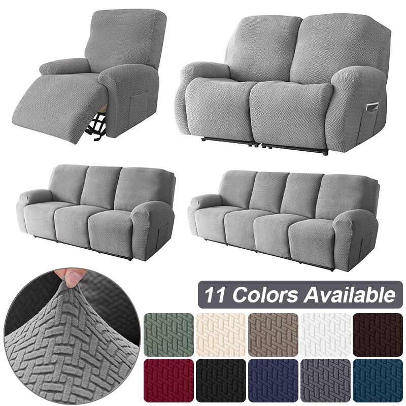 Funda de punto para sofá reclinable, Protector elástico para sofás, sala de estar, Lazy Boy, Relax, 1/2/3/4 asientos, decoración del hogar