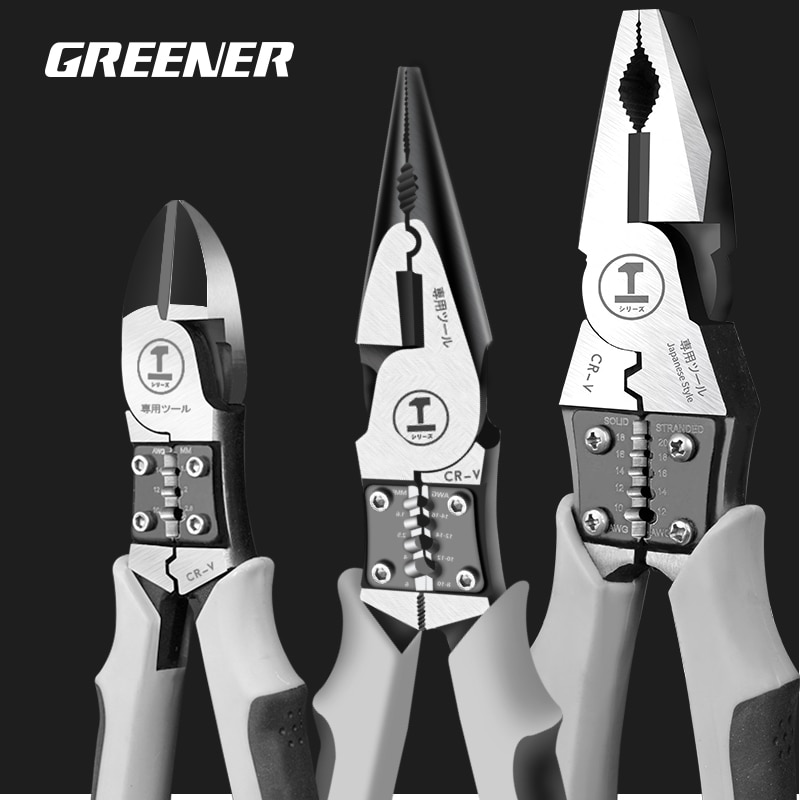 Greenery-Alicates diagonales universales multifuncionales, herramientas de Hardware, cortadores de alambre universales para electricista