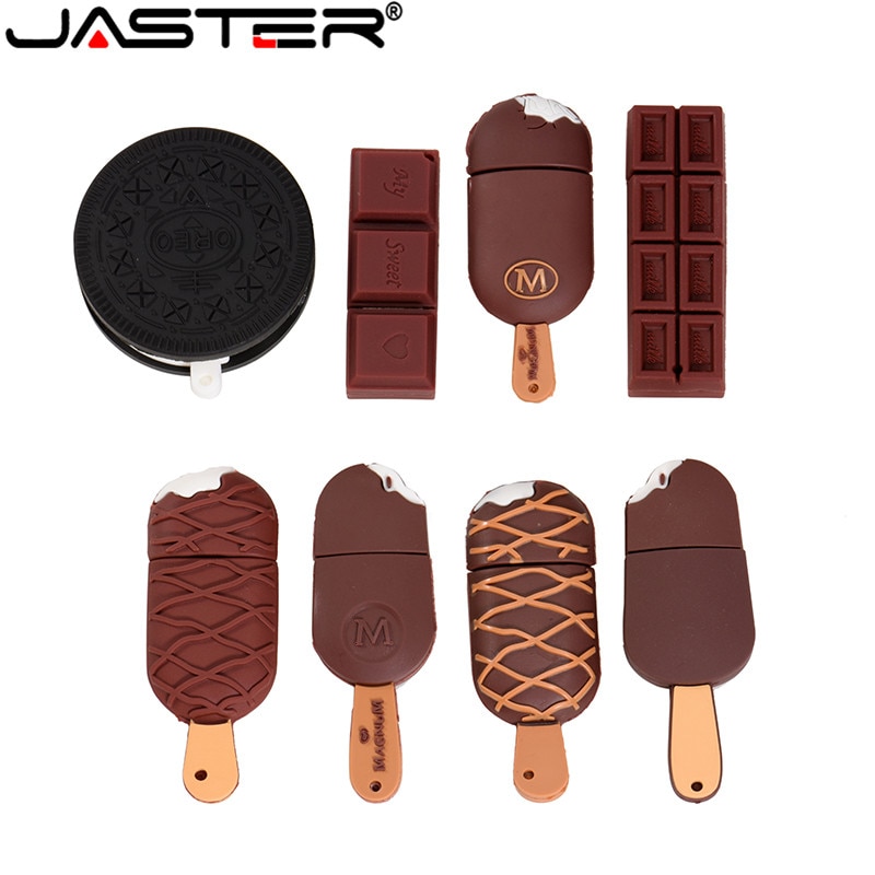 JASTER-unidad Flash USB con forma de galleta, mini pendrive divertido de caramelo, 4GB, 8GB, 16GB, 32GB, 64GB, el mejor regalo