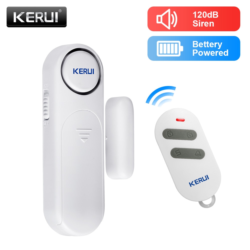 KERUI-Sensor magnético inalámbrico D121 para puerta y ventana, sistema de alarma de seguridad para el hogar, antirrobo, 300ft