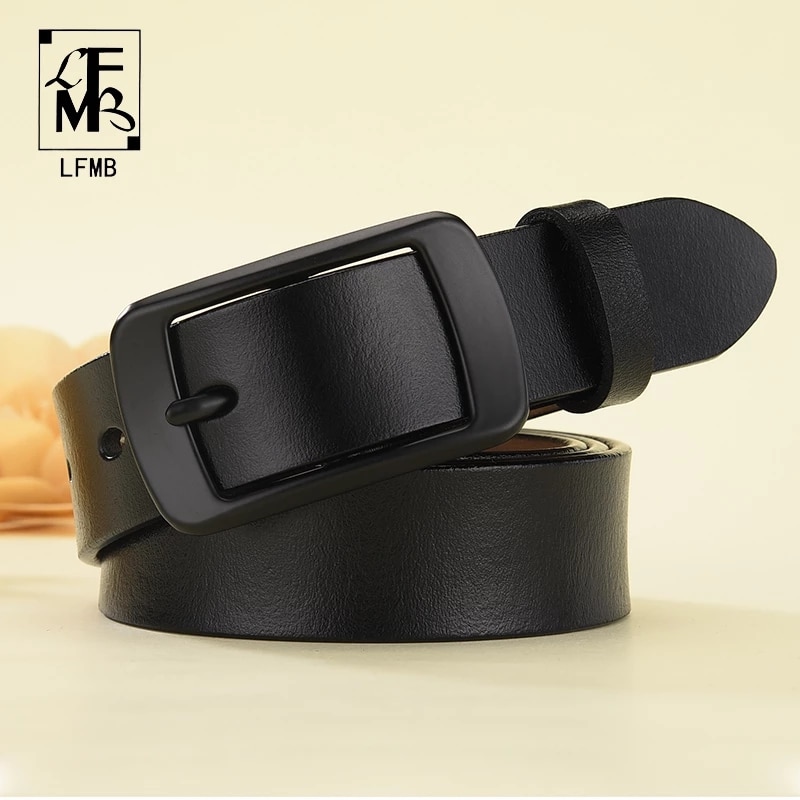 LFMB-cinturones  para mujer, nuevo diseñador de moda, correas de marca, cinturilla femenina, hebillas de Pin, elegantes, Vintage, para Vaqueros