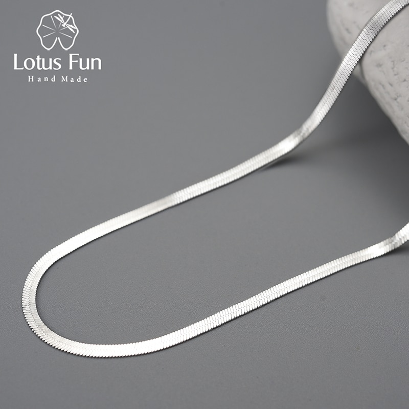Lotus Fun-collar de tipo plata con forma de serpiente para mujer, cadena plana minimalista, Gargantilla fina de lujo, joyería de calidad