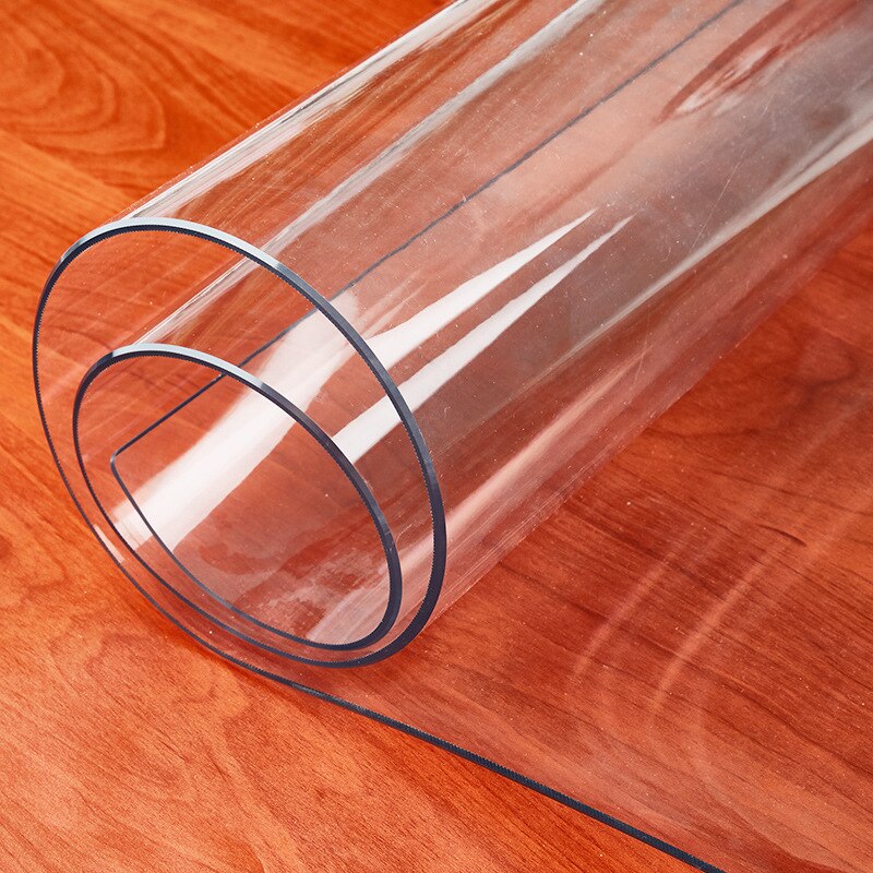 Mantel de PVC, mantel de mesa, cubierta transparente, mantel de mesa de plástico a prueba de aceite, cubierta de mesa de comedor, paño de vidrio suave para cocina de 1,0mm