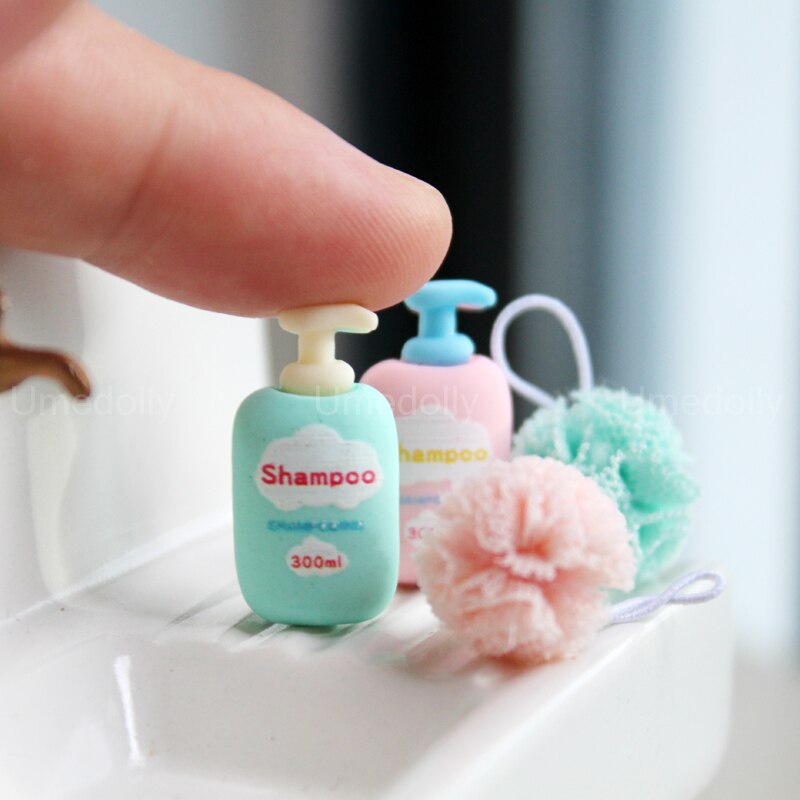 Mini bola de lavado de champú para Barbies OB11, accesorios de decoración de baño, casa de muñecas en miniatura, juguete bonito, escala 1/12