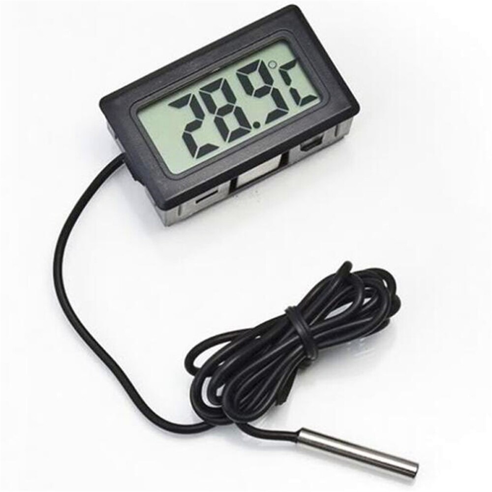 Mini termómetro Digital LCD para acuario, probador de temperatura de baño de agua para coche, Monitor Detector integrado, Sensor de temperatura, 1M, FY-10