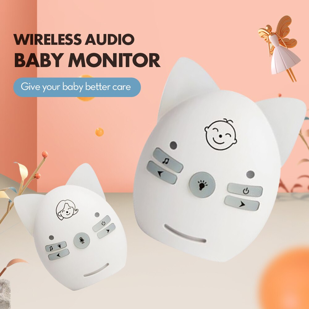 Monitor de bebé inalámbrico V20, kit de walkie-talkie de Audio portátil, 2,4 GHz, alarma de teléfono para bebé, intercomunicadores de Radio para niñera