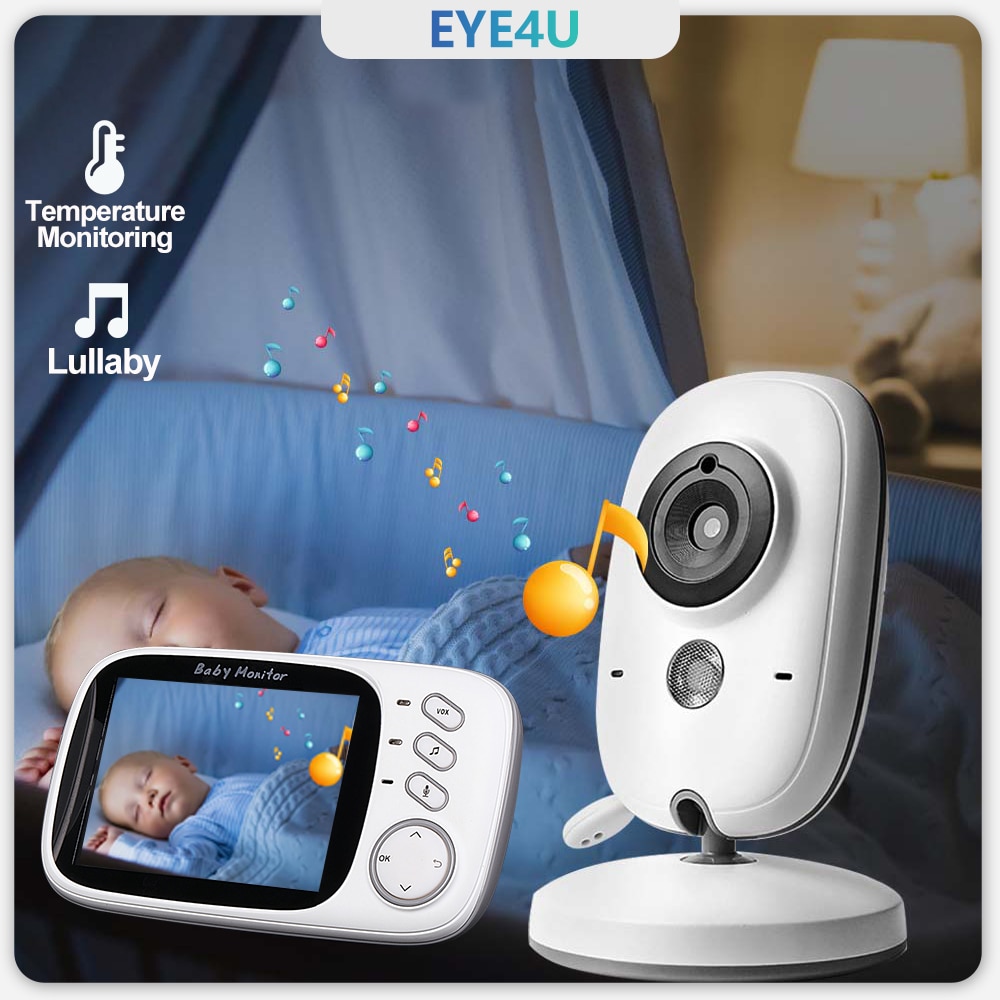 Monitor de vídeo VB603 para bebé, 2,4G, Audio bidireccional, visión nocturna, cámaras de videovigilancia con pantalla de visualización de temperatura