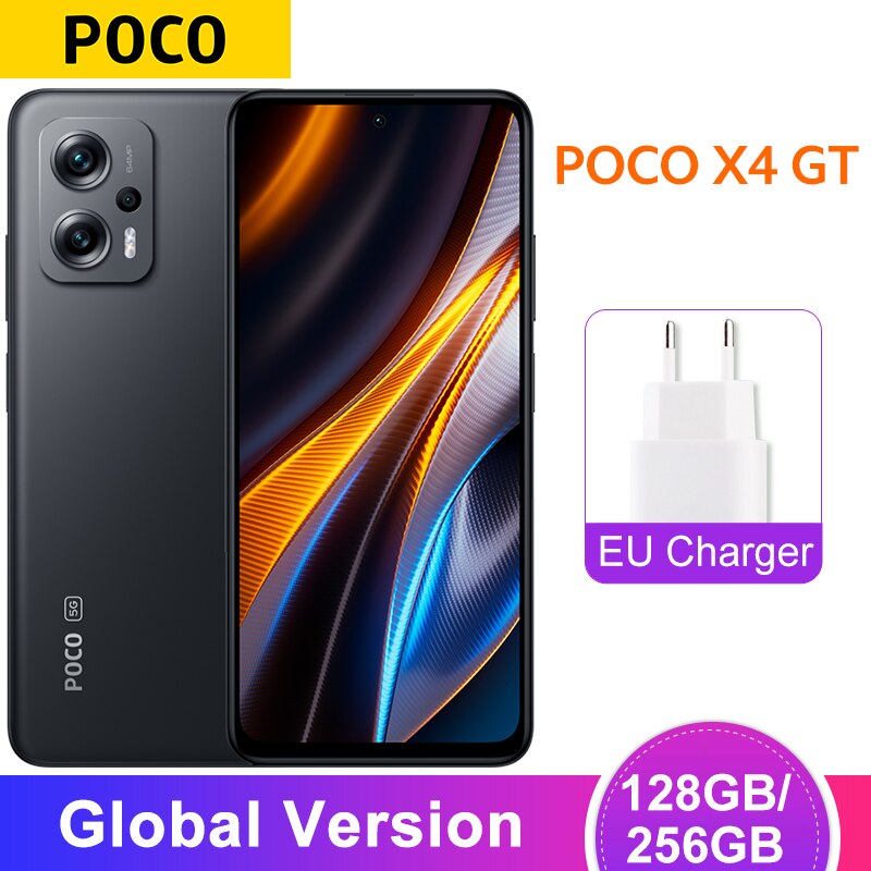POCO-teléfono inteligente X4 GT 5G, versión Global, 128GB/256GB, Dimensity 8100, Triple cámara de 64MP, pantalla de interruptor dinámico de 144Hz, carga de 67W