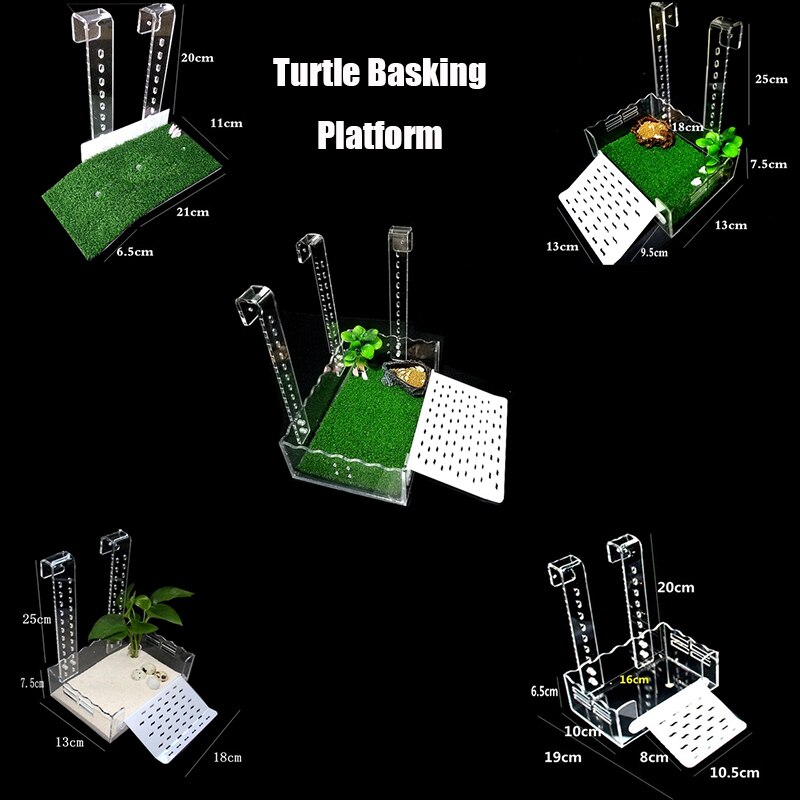 Plataforma de apoyo para Tortuga, plataforma colgante ajustable en altura para anfibios, pecera, acuario, Tortuga, terraza de descanso