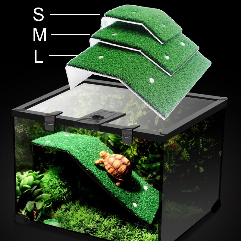 Plataforma de secado de tortuga pequeña para mascotas, escalera de escalada para reptiles, paisajismo, decoración de tanque