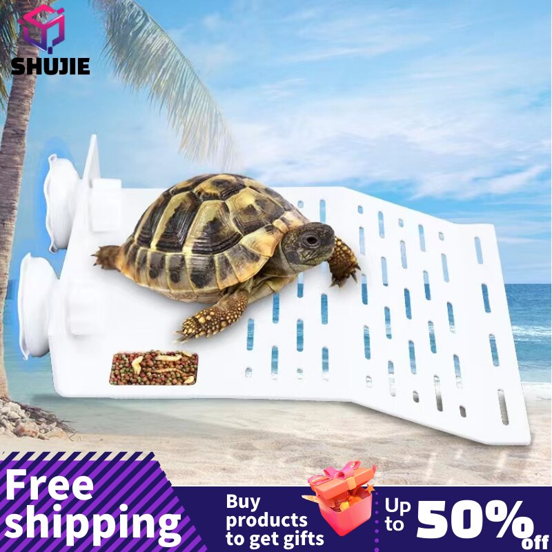 Plataforma de tortuga de acuario resistente a altas temperaturas, tablero acrílico de succión fuerte, juego de tortuga, descanso flotante, terraza