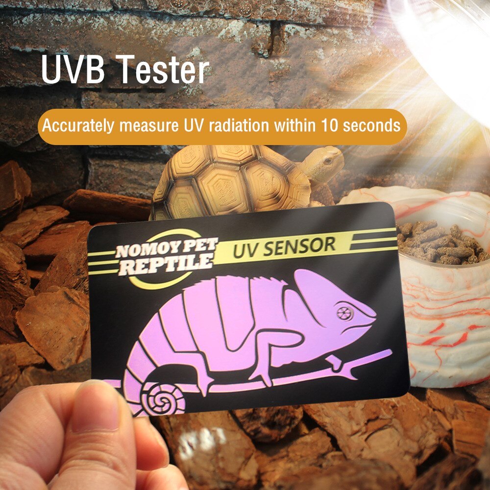 Probador UVB para reptiles, lámpara fluorescente UVA UVB, tarjeta probadora, Sensor UV, medidor de prueba rápida, suministros para mascotas, 2 uds.