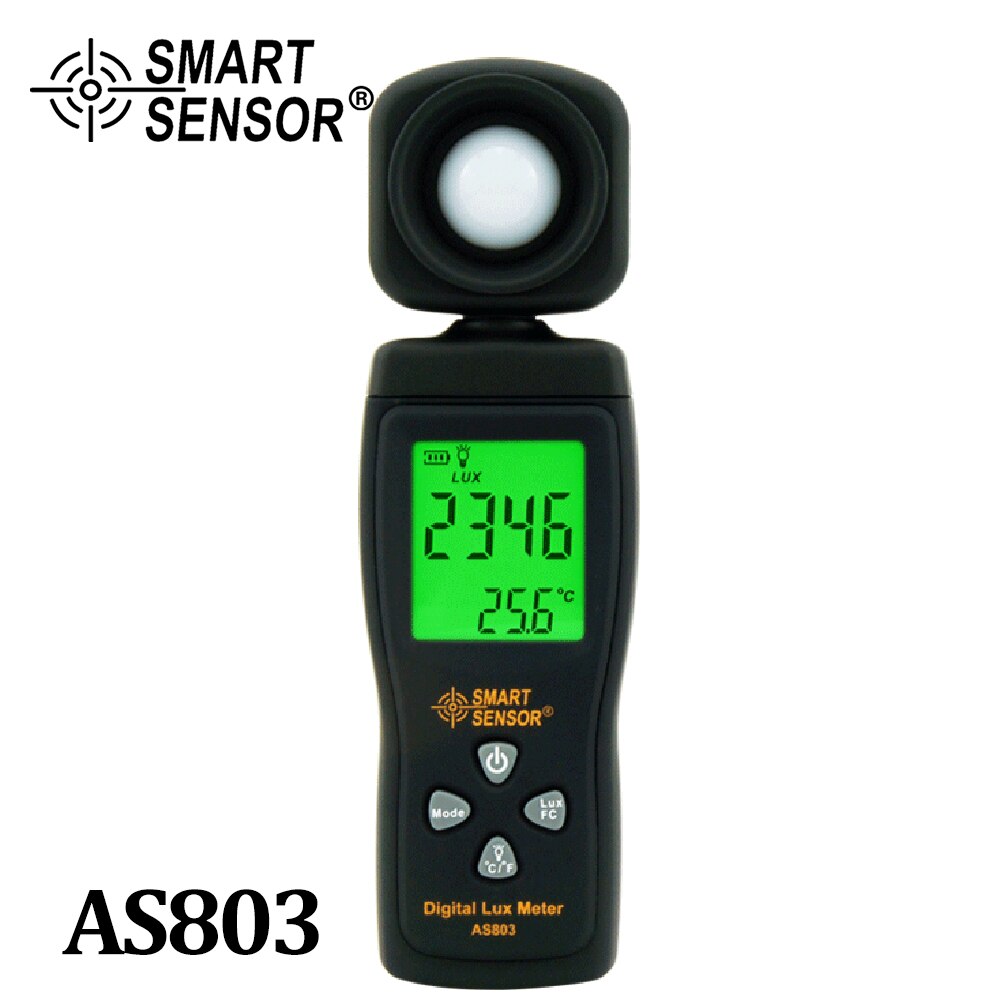 SENSOR inteligente AS803, medidor de luz Digital, probador de luminancia, herramientas de 1-200000 Lux, fotómetro, espectómetro, actinómetro