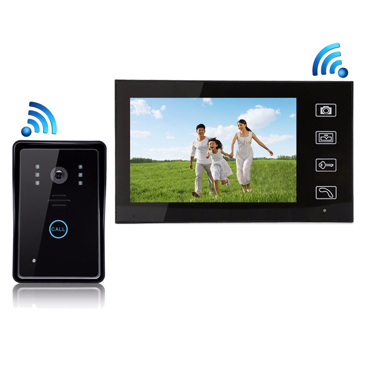 SYSD sistema de seguridad para el hogar, videoportero inalámbrico HD de 7 pulgadas, intercomunicador para Villa con batería integrada de desbloqueo